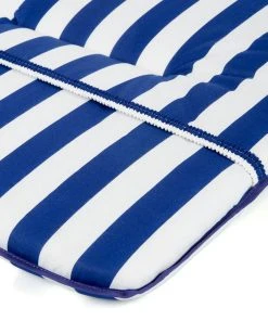 Best Freizeitmöbel Auflage Basic Line - Blau-Weiß gestreift - Hochlehner - 120 x 50 cm -Gartenaccessoires Verkäufe 2022 auflage basic line hochlehner niederlehner liege relaxstuhl blau weiss gestreift 1356451