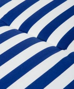 Best Freizeitmöbel Auflage Basic Line - Blau-Weiß gestreift - Hochlehner - 120 x 50 cm -Gartenaccessoires Verkäufe 2022 auflage basic line hochlehner niederlehner liege relaxstuhl blau weiss gestreift 1356452