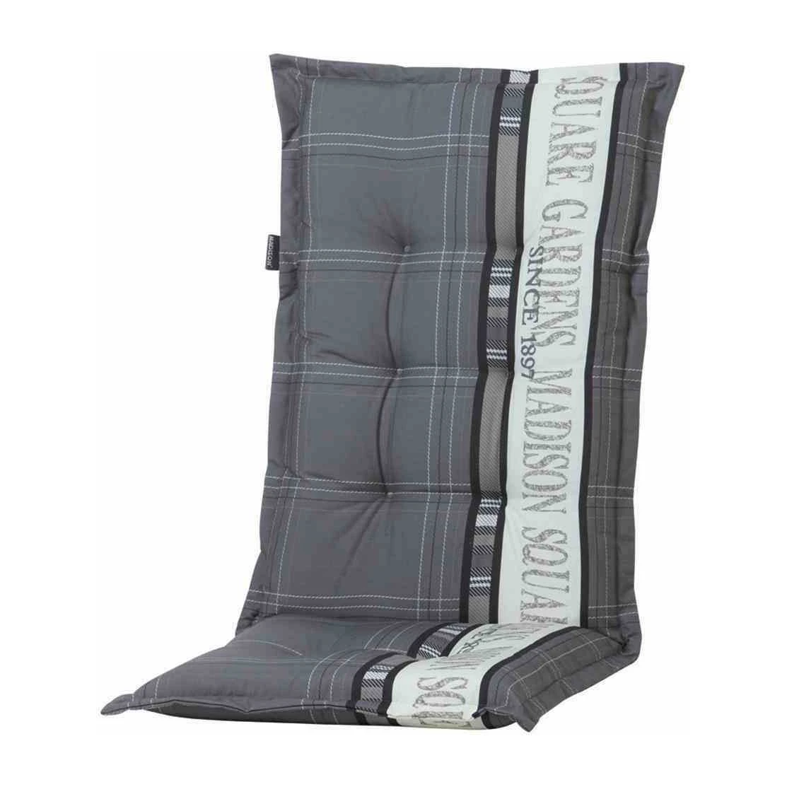 Auflage für Hochlehner Madison Garden I - Webstoff - Grau / Creme 3 Auflage für Hochlehner Madison Garden I - Webstoff - Grau / Creme