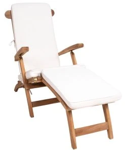 Ebuy24 Alkas Sitzkissen - Glas Weiß - 197 x 5 x 55 cm - Textil