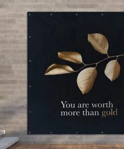 MuchoWow Outdoor-Poster 200x200 Blätter - Gold -Gartenaccessoires Verkäufe 2022 b29a408e077a4502a8dc7ca209679fd2