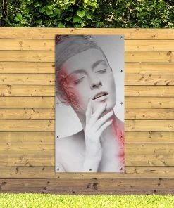 MuchoWow Outdoor-Poster 100x200 Frau - Weiß - -Gartenaccessoires Verkäufe 2022 b6c4c5b6934042b8a459bb4af49c9de4 1