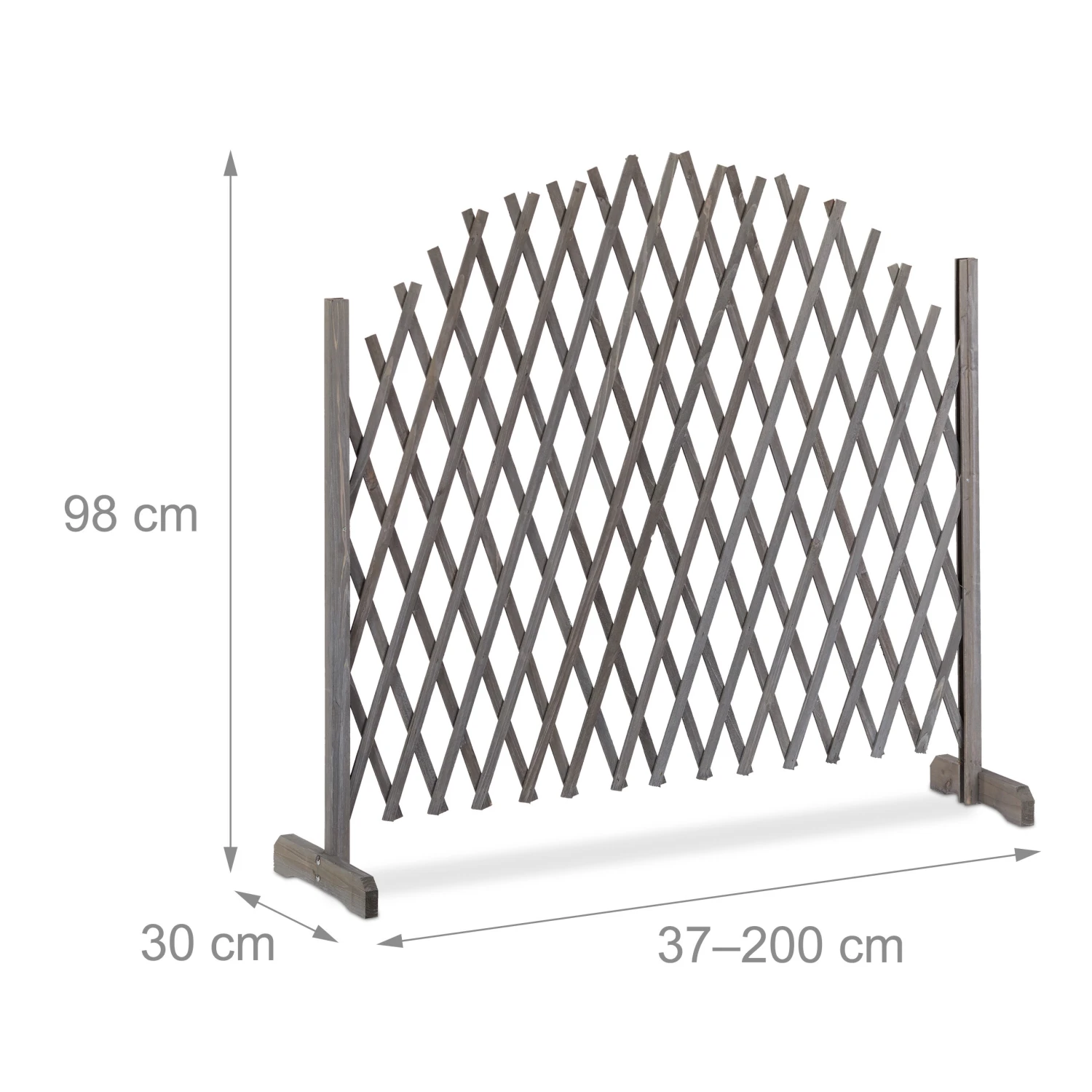 Relaxdays Rankgitter Holz ausziehbar - Grau 11 Relaxdays Rankgitter Holz ausziehbar - Grau – Bild 9
