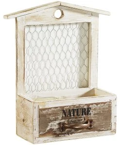 Dynamic24 Deko Holz Blumentopf Pflanzkasten