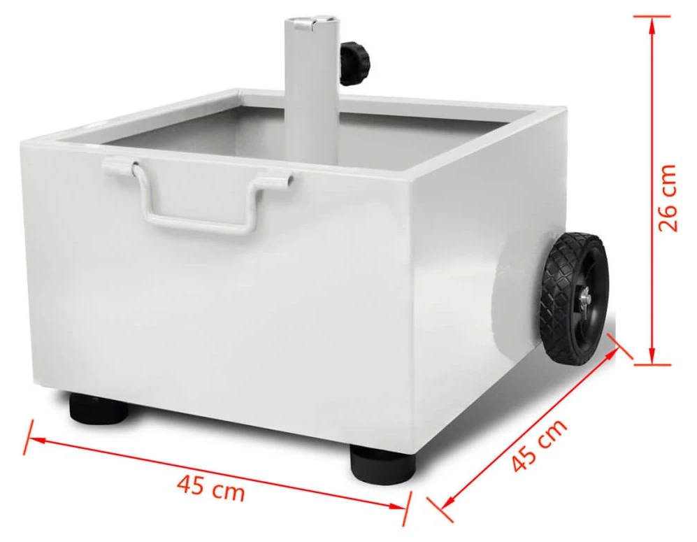 VidaXL Sonnenschirmständer - vidaXL Bepflanzbarer Sonnenschirmständer Blumentopf Weiß 8 VidaXL Sonnenschirmständer - vidaXL Bepflanzbarer Sonnenschirmständer Blumentopf Weiß – Bild 6