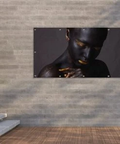 MuchoWow Outdoor-Poster 200x100 Frau - Schwarz -Gartenaccessoires Verkäufe 2022 bc5f6a7771d1465fa6103828de3f9539 1