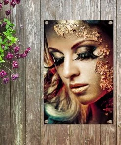 MuchoWow Outdoor-Poster 60x90 Blattgold - Frau -Gartenaccessoires Verkäufe 2022 bc6e70bb6cf847c5bead2d5b96035bc1