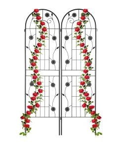 Relaxdays Rankgitter 2er Set 180 cm