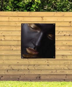 MuchoWow Outdoor-Poster 100x100 Frau - Gold - -Gartenaccessoires Verkäufe 2022 bcea7120fcf24536baa4a320e2af5d1b