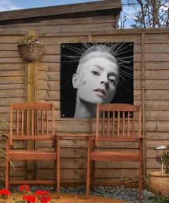 MuchoWow Outdoor-Poster 50x50 Frau - Schwarz - -Gartenaccessoires Verkäufe 2022 bd727a5d395e49868cbef998c56ef5ab