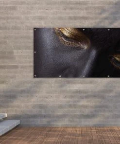 MuchoWow Outdoor-Poster 200x100 Frau - Gold - -Gartenaccessoires Verkäufe 2022 bd739b7b33a14210af2655745817e860 1