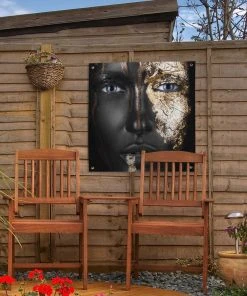 MuchoWow Outdoor-Poster 50x50 Frau - Blattgold -Gartenaccessoires Verkäufe 2022 bf2b61d68e1547749df36b798faa89d5