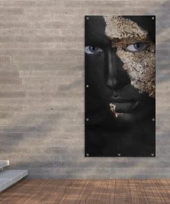 MuchoWow Outdoor-Poster 80x160 Frau - Schwarz -Gartenaccessoires Verkäufe 2022 c1d7549c4cc445e9aaf3958ab30d7973