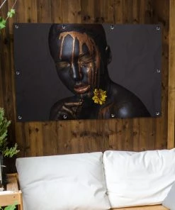 MuchoWow Outdoor-Poster 120x80 Frau - Gold - -Gartenaccessoires Verkäufe 2022 c348bddc61d04672aa13bb85f9ea5580