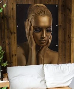 MuchoWow Outdoor-Poster 80x120 Gold - Frau - -Gartenaccessoires Verkäufe 2022 c56445b415094872b116ecc128ac1f77