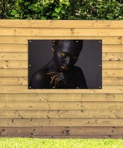 MuchoWow Outdoor-Poster 120x80 Frau - Schwarz -Gartenaccessoires Verkäufe 2022 c6904d7bd6bc4b81bda14e98d95231c8