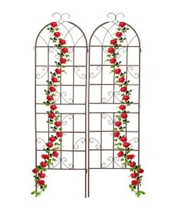 Relaxdays Rankgitter Metall 2er Set