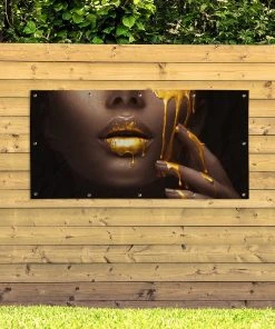 MuchoWow Outdoor-Poster 160x80 Gold - Frau - -Gartenaccessoires Verkäufe 2022 cba298a45a4d41c3a063aa2007a81117
