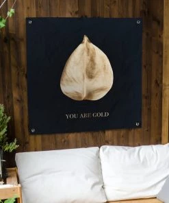 MuchoWow Outdoor-Poster 100x100 Blatt - Gold - -Gartenaccessoires Verkäufe 2022 cbd41951b8bd40769a9e20381efa57b9