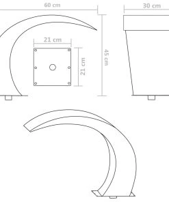 VidaXL Pool Fontäne - vidaXL Garten-Wasserfall Pool-Fontäne Edelstahl 45x30x60 cm -Gartenaccessoires Verkäufe 2022 cc34af41c50542d7a7eef712f6247506