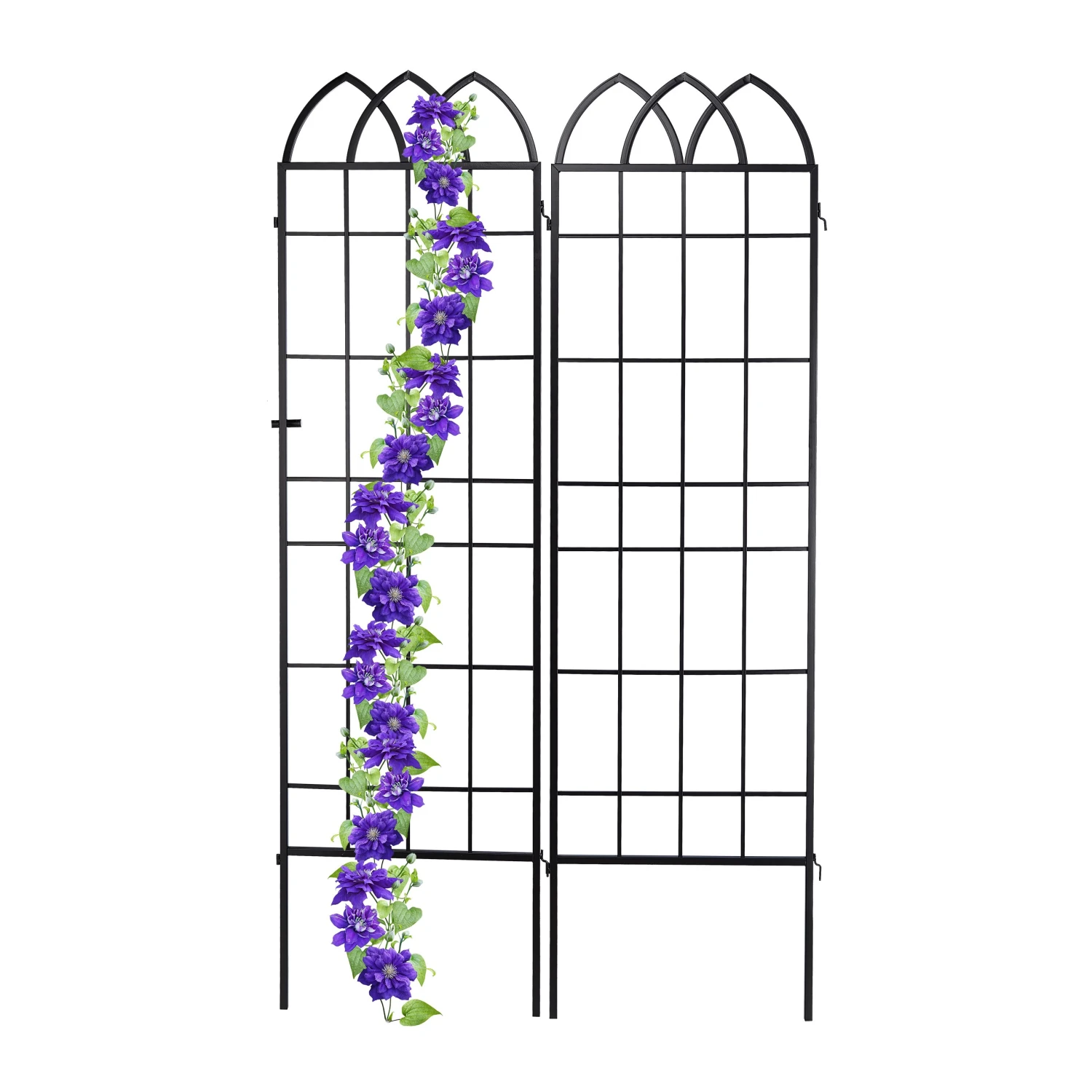 Relaxdays Rankgitter Metall 2er Set 4 Relaxdays Rankgitter Metall 2er Set – Bild 2