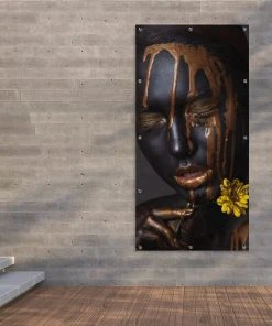 MuchoWow Outdoor-Poster 80x160 Frau - Gold - -Gartenaccessoires Verkäufe 2022 ce6a1304a0e3486ab93526ca87db0c42