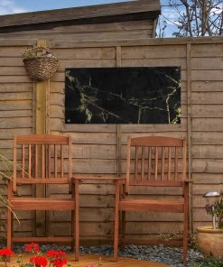 MuchoWow Outdoor-Poster 60x30 Marmor - Schwarz -Gartenaccessoires Verkäufe 2022 d076222e442a4882a841363ba25d0294