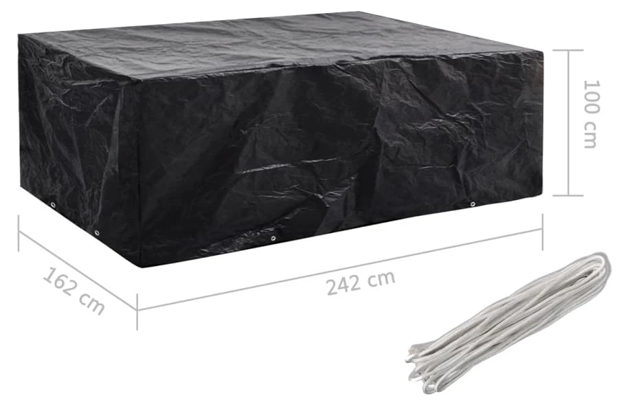 VidaXL Gartenmöbel-Abdeckungen 2 Stk. - vidaXL Gartenmöbel-Abdeckungen 2 Stk. 8 Ösen 242x162x100 cm 9 VidaXL Gartenmöbel-Abdeckungen 2 Stk. - vidaXL Gartenmöbel-Abdeckungen 2 Stk. 8 Ösen 242x162x100 cm – Bild 7