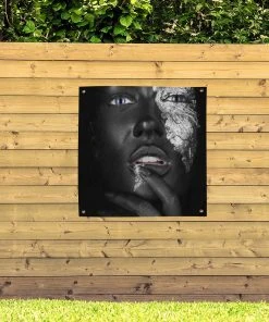 MuchoWow Outdoor-Poster 100x100 Frau - Silber -Gartenaccessoires Verkäufe 2022 d3274f8389fe4fcda24b27afe47aa8fc