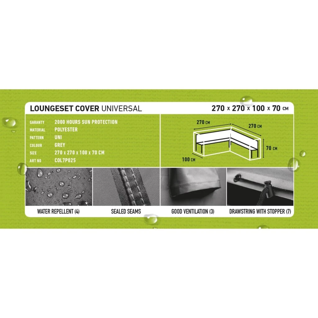 Madison Garten-Lounge-Set-Abdeckung Grau - Madison Garten-Lounge-Set-Abdeckung 270x270x70 cm Grau 14 Madison Garten-Lounge-Set-Abdeckung Grau - Madison Garten-Lounge-Set-Abdeckung 270x270x70 cm Grau – Bild 12