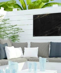 MuchoWow Outdoor-Poster 60x40 Marmor - Schwarz -Gartenaccessoires Verkäufe 2022 d4fa169eb4544b10a34a5d32a2663005