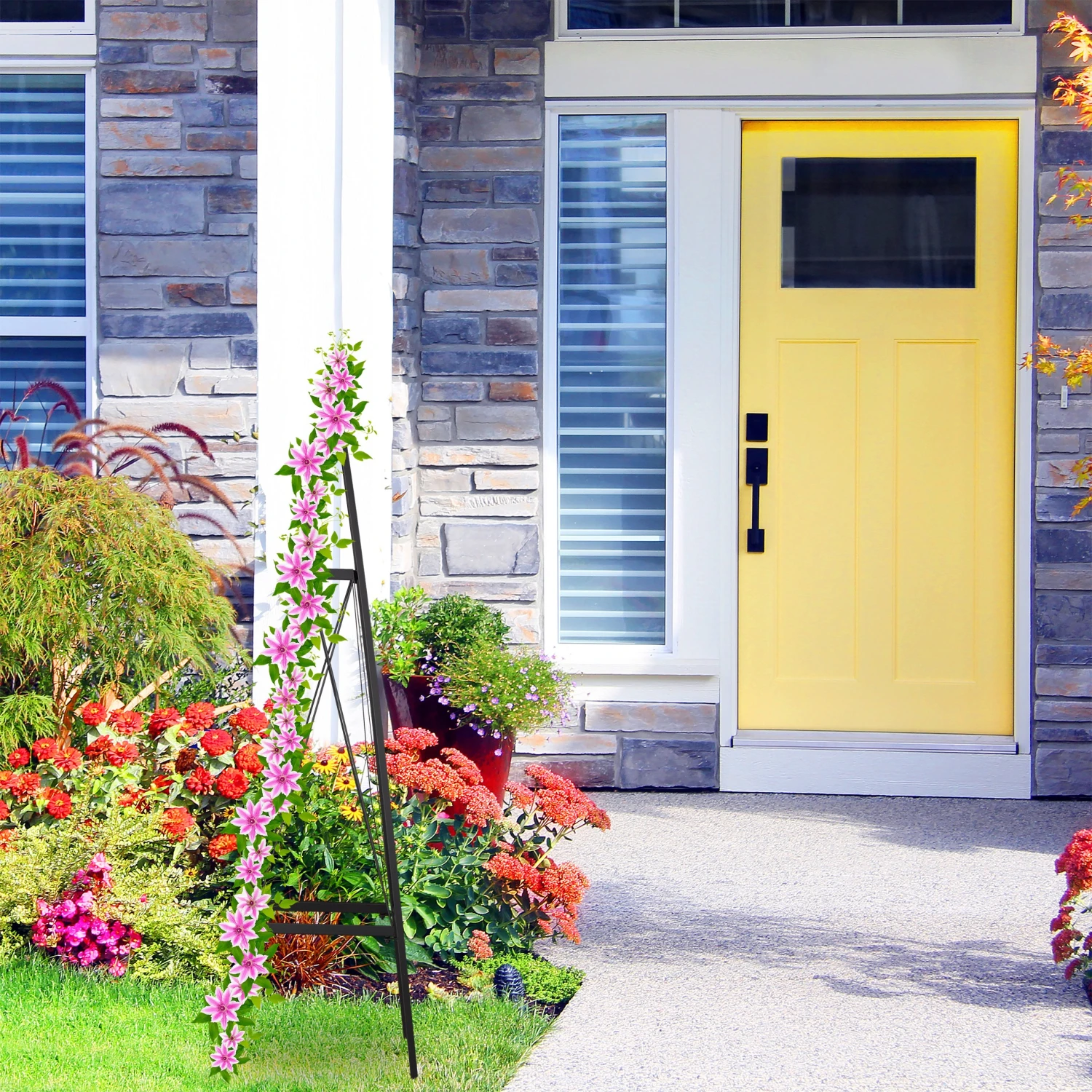 Relaxdays 4 x Metall Rankhilfe eckig 4 Relaxdays 4 x Metall Rankhilfe eckig – Bild 2