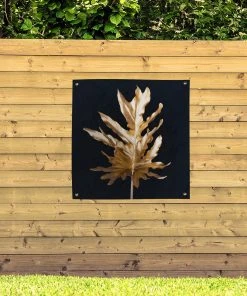 MuchoWow Outdoor-Poster 100x100 Blätter - Gold -Gartenaccessoires Verkäufe 2022 d7e25c3a128d4b138efebbcf0c934209