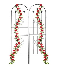 Relaxdays Schwarze Rankgitter im 2er Set