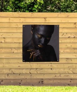 MuchoWow Outdoor-Poster 100x100 Frau - Schwarz -Gartenaccessoires Verkäufe 2022 d9ee3edfdd824333845fe044a9ee1425