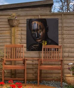 MuchoWow Outdoor-Poster 50x50 Frau - Gold - -Gartenaccessoires Verkäufe 2022 dabc319ef14746d289ac047d86786808