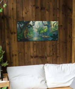 MuchoWow Outdoor-Poster 80x40 Wald - Fluss - -Gartenaccessoires Verkäufe 2022 dc433c4de0bf445c927b54d94729e197