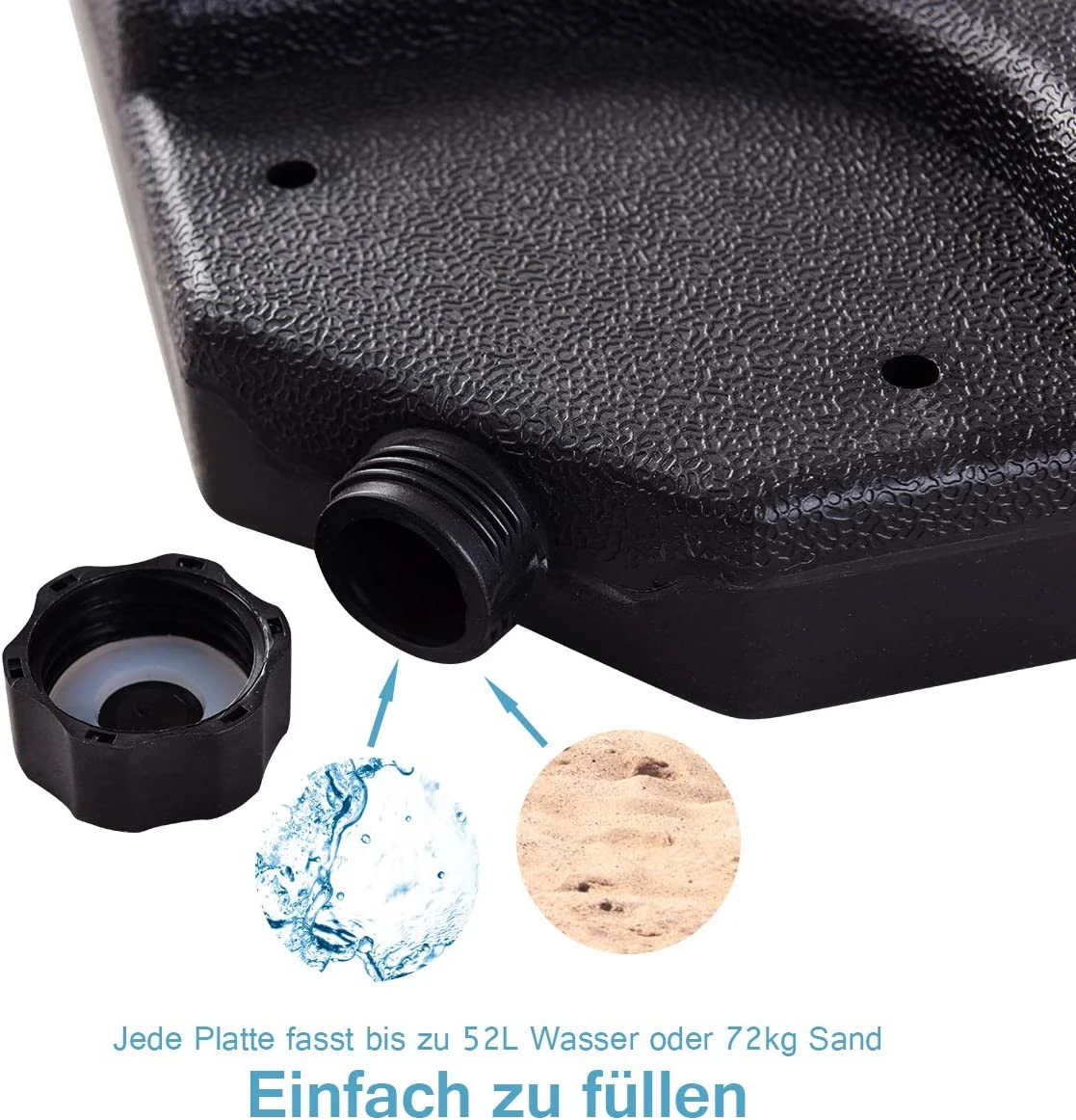 Costway 4-teiliger Sonnenschirmständer 5 Costway 4-teiliger Sonnenschirmständer – Bild 3