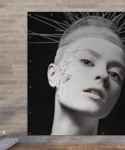 MuchoWow Outdoor-Poster 200x200 Frau - Schwarz -Gartenaccessoires Verkäufe 2022 e2e15194c7284db5941701df1122a872