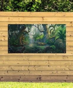 MuchoWow Outdoor-Poster 160x80 Wald - Malerei -Gartenaccessoires Verkäufe 2022 e366386fab9c48dab26db096ce7c6a11