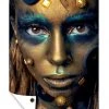 MuchoWow Outdoor-Poster 40x60 Frau - Gold -