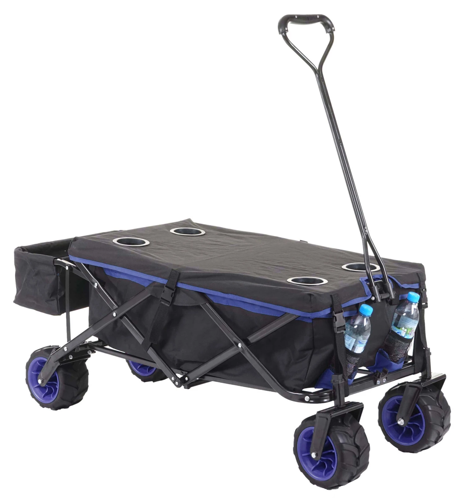 Bollerwagen HWC-E62 Hecktasche - Schwarz - Blau 4 Bollerwagen HWC-E62 Hecktasche - Schwarz - Blau – Bild 2