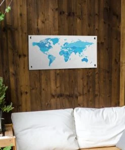 MuchoWow Outdoor-Poster 80x40 Weltkarte - Blau -Gartenaccessoires Verkäufe 2022 e68ca7eb45e04ba7ae89e1d3b418fda9