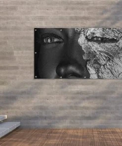 MuchoWow Outdoor-Poster 160x80 Frau - Silber - -Gartenaccessoires Verkäufe 2022 e73fe7becf3d492f90f284fe85d64251