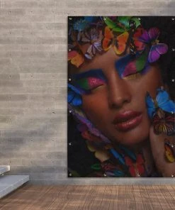 MuchoWow Outdoor-Poster 120x180 Frau - -Gartenaccessoires Verkäufe 2022 ebb44197be3444fd99e956fe8db62045