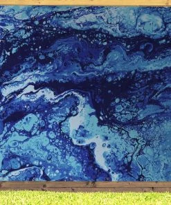 MuchoWow Outdoor-Poster 200x200 Marmor - Blau -Gartenaccessoires Verkäufe 2022 ed02f8bce25c4704a4dd4c2efc5ab65b