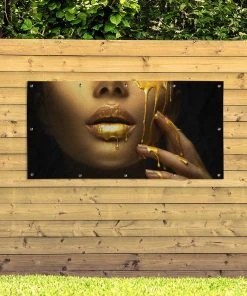 MuchoWow Outdoor-Poster 160x80 Gold - Frau - -Gartenaccessoires Verkäufe 2022 ef84da4353b04ce6a51944fee1612947 1