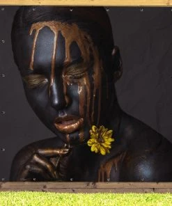 MuchoWow Outdoor-Poster 200x200 Frau - Gold - -Gartenaccessoires Verkäufe 2022 efc3b331064e400bb0ba70dc3013378b