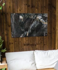 MuchoWow Outdoor-Poster 90x60 Marmor - Schwarz -Gartenaccessoires Verkäufe 2022 f03fcaeae5f44cc5802e3cd7ed2d0224