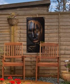 MuchoWow Outdoor-Poster 30x60 Frau - Gold - -Gartenaccessoires Verkäufe 2022 f3a37c45d8844816a78affdc73589c54